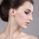 Gem Stone King Sterling Silver Round Purple Amethyst Women's Stud Earrings 6mm 1.50 Carat Total Weight