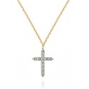 PAVOI 14K Gold Plated Cross Necklace for Women | Cross Pendant | Gold Necklaces for Women