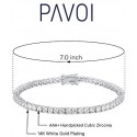 PAVOI 14K Gold Plated Cubic Zirconia Classic Tennis Bracelet | Gold Bracelets for Women | Size 6.5-7.5 Inch
