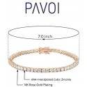 PAVOI 14K Gold Plated Cubic Zirconia Classic Tennis Bracelet | Gold Bracelets for Women | Size 6.5-7.5 Inch